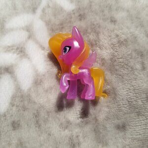 My Little Pony Figure Dazzle Feather Pink Orange Translucent MLP Mini Figurine